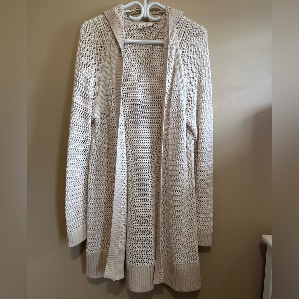 Women's Cream Open-Knit Sweater